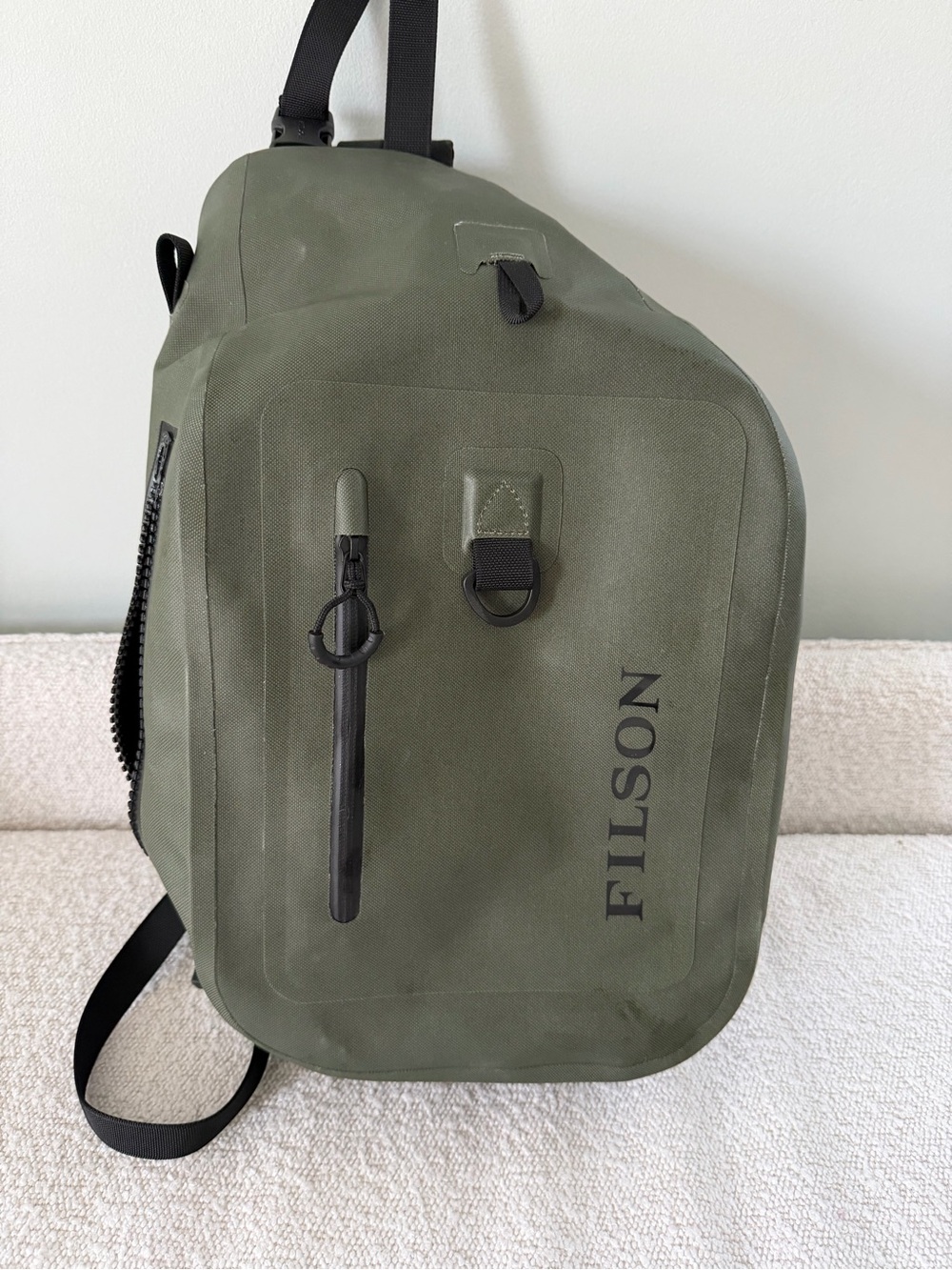 Filson Olive Green Waterproof Dry Sling Pack